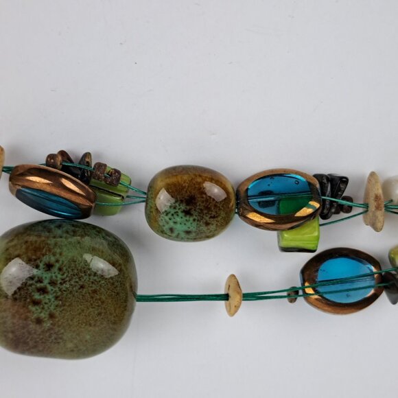 Vintage Premier Designs  Floating Bead 4 Strand Necklace and Bracelet Set - Picture 12 of 16